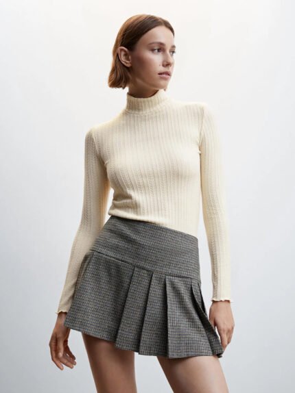 Adagro Womens T-shirts Turtle Neck Slim Fit Tee