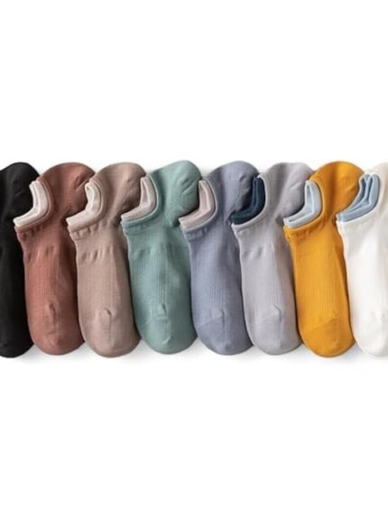 JABA'S Multicolour Unisex Ankle length Socks, Made With Durable & Breathable, Free Size, Addy Edition, Suitable for all Season, Soft & Breathable, Daily Use For Men & Women (Pack of 8)