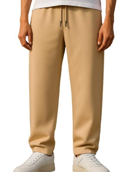 Nobero Men Mid- Rise Classic Straight Fit Joggers