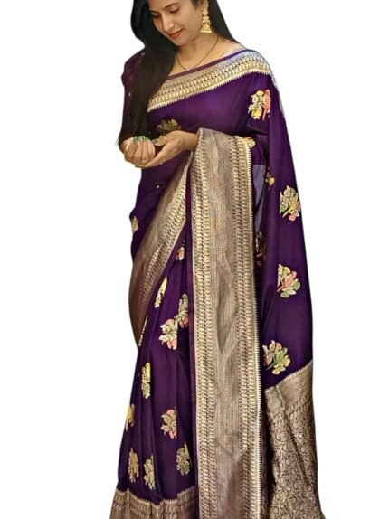 Women's Pure Soft Royal Rajwadi Kanjivaram Kanchipuram Original Zari Weaving Maheshwari Silk Saree With Blouse Piece